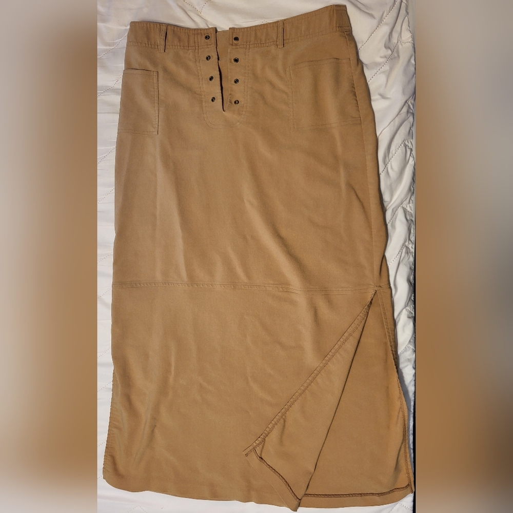 Lace Up Skirt with Side Slits